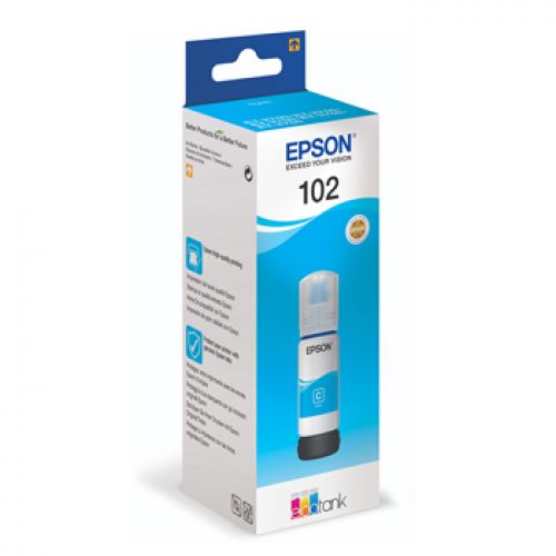 Tinteiro EcoTank 102 ink bottle ET-2700 (C13T03R240) Azul , Epson , EPST03R240 , 8715946643359